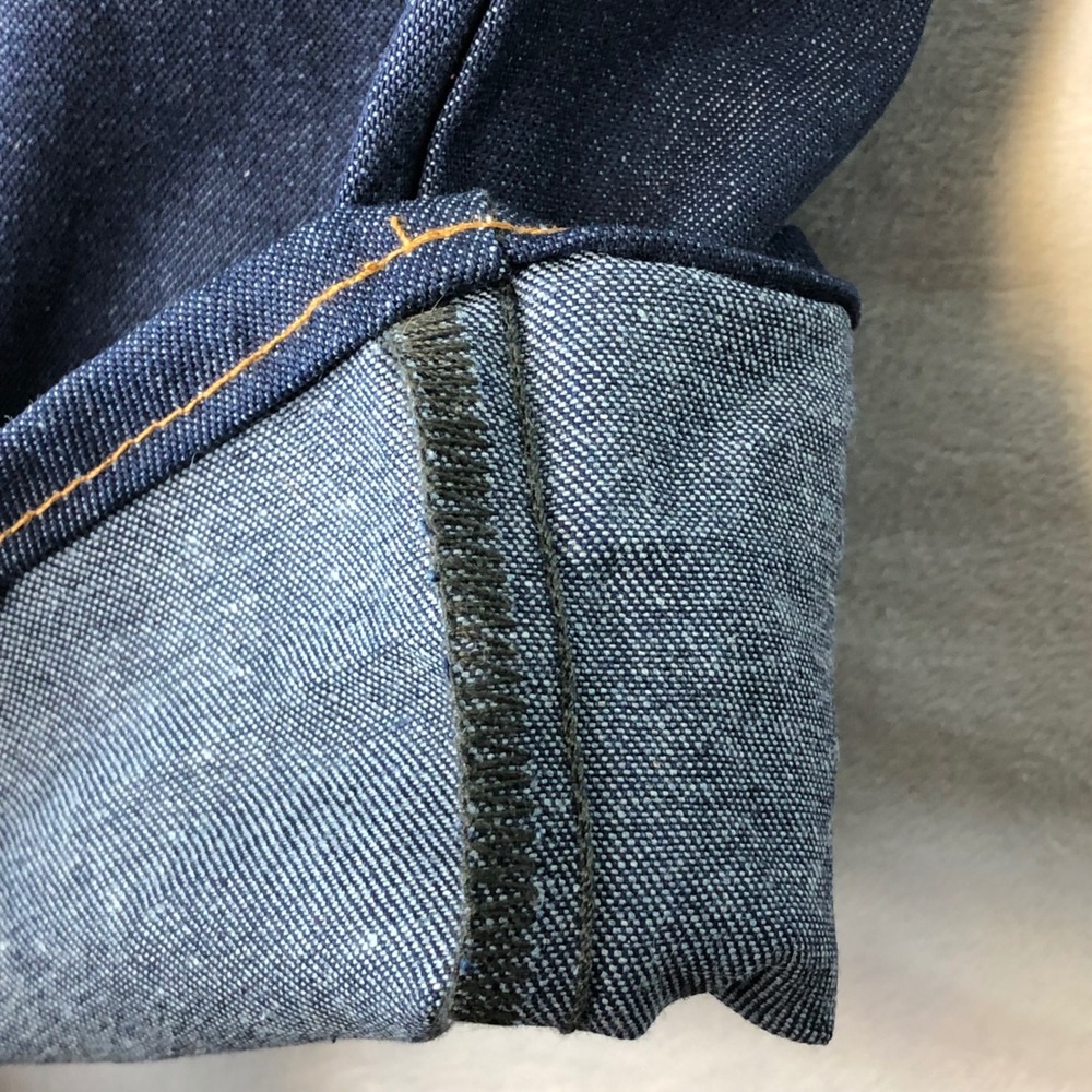 VTG Round House Carpenter Jeans Mens 33x33 USA Made Raw Denim Deadstock Workwear - Picture 16 of 16